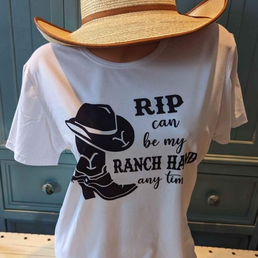 Women's Yellowstone Rip Wheeler T-shirt Tee Top Large